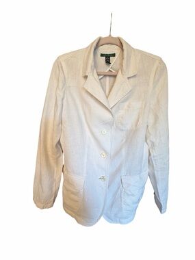 Lauren Ralph Lauren Lightweight Linen Blazer Jacket-Size 8